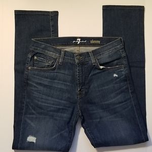 7 For All Mankind Slimmy Jeans 31x32 Distressed